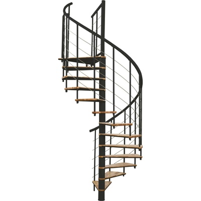 Minka STAIRS Kombinované točité schodiště Fusion buk/černá pr. 120 cm