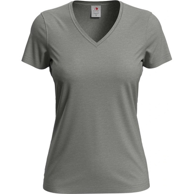 Stedman classic-t v-neck st2700 / Дамска тениска с v-образно деколте - сив меланж xs (st2700gyhxs)