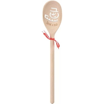 Vařečka dřevo oválná SNĚHULÁK 30 cm