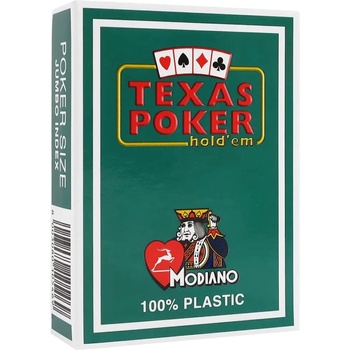 Modiano Пластични покер карти Texas Poker - тъмно зелен гръб