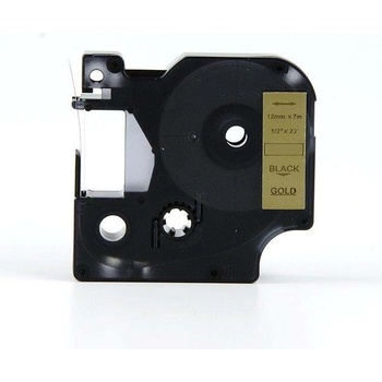 Pro Dymo Съвместима лента с Dymo 53723, 24mm x 7m, черен печат / златна основа (53723)