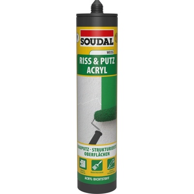 Soudal akrylový bílý lak na praskliny a omítky 300 ml