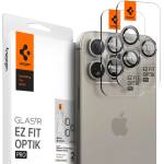 SPIGEN OPTIK. TR EZ FIT защитно стъкло за камера 2 пак за iPhone 14 Pro / Pro Max / 15 Pro / Pro Max естествен титаний (AGL07163)