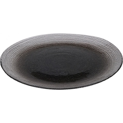 Home Styling Collection Skleněný dezertní talíř LAKRIS 21 cm antracitová