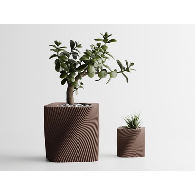 Кашпа Corba макси тъмнокафяв мат