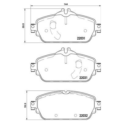 BREMBO Sada brzdových platničiek kotúčovej brzdy P50119