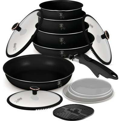 Pro-Tech shop Sada riadu s titánovým povrchom a odnímateľnou rukoväťou Black Rose 13-dielna 55476