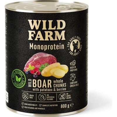 Wild Farm Monoprotein Wild Boar hypoalergenní 800 g