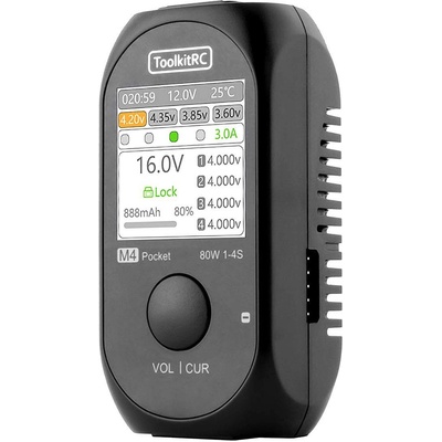 TOOLKIT RC Зарядно устройство ToolkitRC M4 Pocket LiPo 1-4S 5A Charger DC 7-25V USB-C TK11800 (TK11800)
