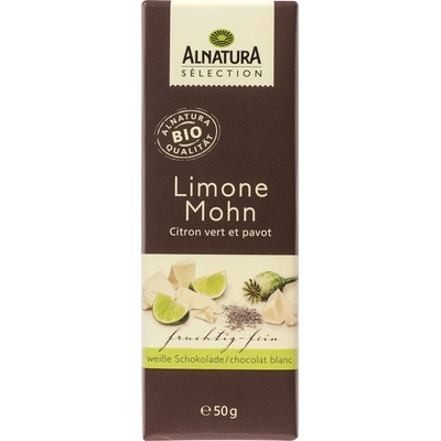 Alnatura Био шоколадови плочки с лимон и мак Sélection - 50 г