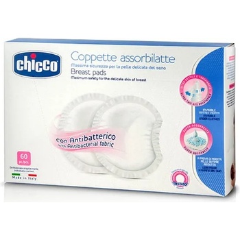 Chicco Антибактериални абсорбиращи подплънки Chicco - 60 броя (N0102)