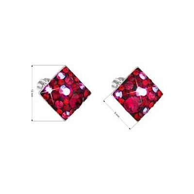 Pavona stříbrné šroubovací s krystaly Crystals from Swarovski Cherry 31169.3 Cherry