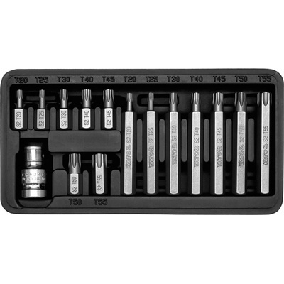Yato Sada bitů Yato 15 ks TORX s otvorem box YT-0417