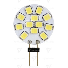 Tracon Plochá napichovacia LED žiarovka 2W G4 2700K na 12V LG4K2W