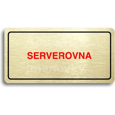 ACCEPT Piktogram SERVEROVNA - zlatá tabulka - barevný tisk