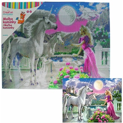 Diamantové malování - Pegas a princezna 40 x 50 cm