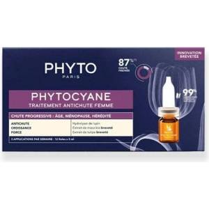 PHYTO Phytocyane Anti Hair-Loss Treatment Терапия за жени срещу прогресивен косопад 12 x 5 ml