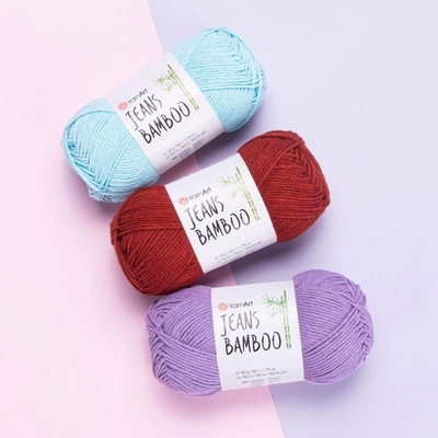 Pletací příze Jeans Bamboo 50 g - 4 (107) hořčicová