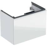 Geberit Acanto - Шкафче за умивалник, 74x54x48 см, 1 чекмедже, стъкло/бяло 503.004. 01.2 (503.004.01.2)