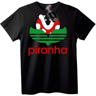 NOONEBRAND Тениска Пиранья лого - XS, Black