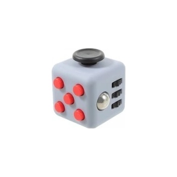 Fidget Cube antistresová kostka šedo-červená