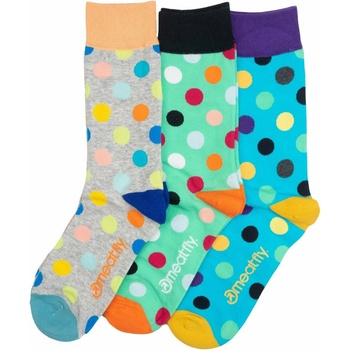 Meatfly чорапи Lexy Triple Pack Grey Dots Meatfly | Mnogotsveten | МЪЖЕ | S/M