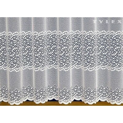 Žakárová záclona A3891 biela 60 cm