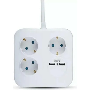 V-TAC 3 Plug + 2 USB 1,4 m (8799)