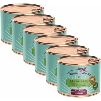 Terra Canis Grain-free ﻿Beef with courgett pumpkin & oregano 6 x 200 g