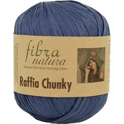 Fibra Natura Raffia Chunky 13 tmavá jeans modrá
