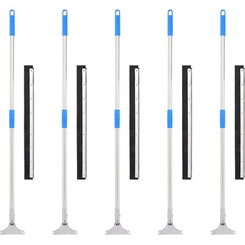 vidaXL Подови стъргалки 5 бр. 60x122, 5 cm стомана и гума (3329233)