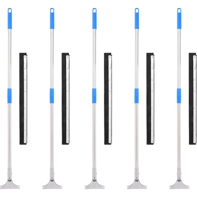 vidaXL Подови стъргалки 5 бр. 60x122, 5 cm стомана и гума (3329233)