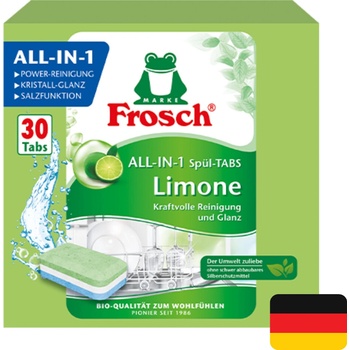 Frosch Tablety do myčky All-in-1 s vůní limetky - bio, 30 ks