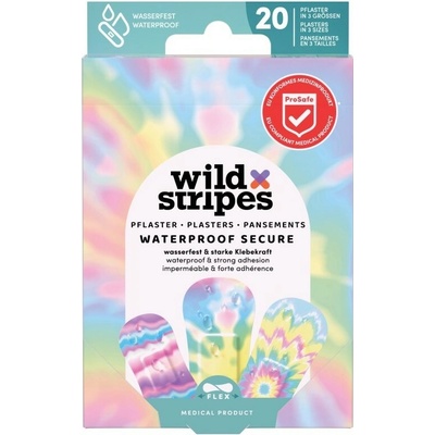 Wild Stripes Waterproof Rainbow INT - Voděodolné náplasti 20 ks