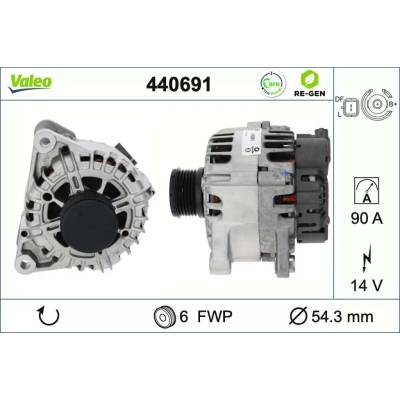 VALEO Alternátor VALEO RE-GEN REMANUFACTURED VA 440691