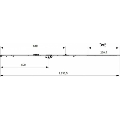 Maco OS-prevodovka DM 15 i.S. 500 mm 1091 - 1340 mm