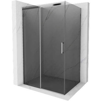 Mexen Omega плъзгаща се душ кабина 150 x 90 см, графит, хром - 825-150-090-01-40 (825-150-090-01-40)