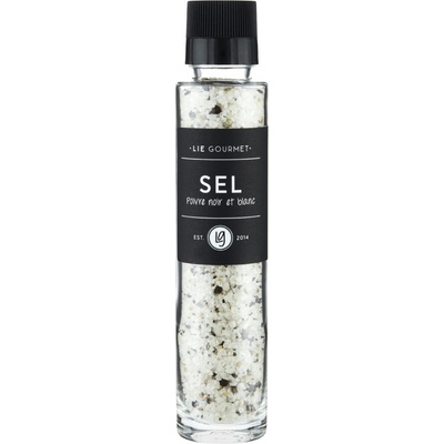 Lie Gourmet Сол с черен и бял пипер 220 г, с мелничка, Lie Gourmet (LIE255)