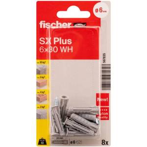 Fischer ДЮБЕЛ С КУКА 6x30 8 БР fischer sx plus (4048962481617)