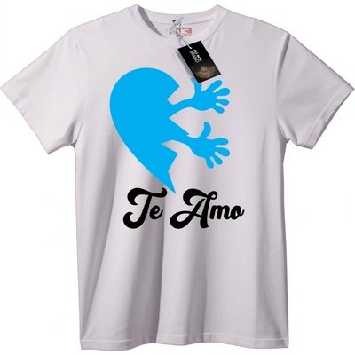 NOONEBRAND Тениска Сърце Прегръдка 'Te Amo' - L, White