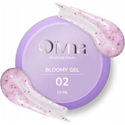 DIVNA Bloomy stavební gel s květinami na nehty 02 15ml