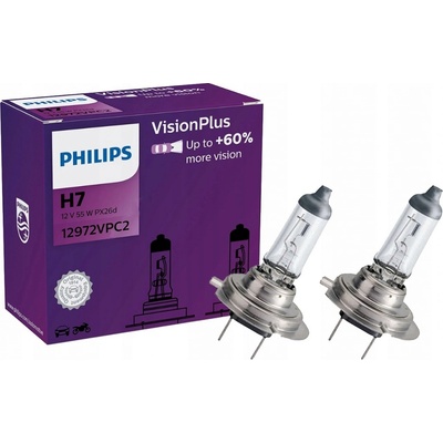 Philips VisionPlus H7 PX26d 12V 55W 12972VPC2 2ks