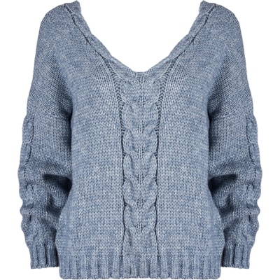 Kamea Woman's Sweater K.21.610.16 modrá šedá