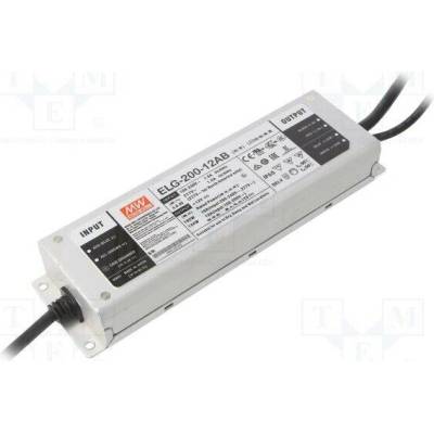 MEAN WELL ELG-200-12AB Napájecí zdroj: spínaný; LED; 192W; 12VDC; 8÷16A; 100÷305VAC; IP65