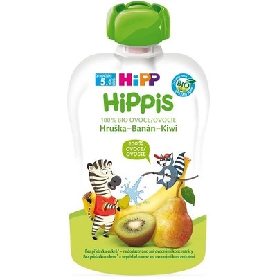 Hipp BIO 100% ovocia Hruška-Banán-Kiwi 100 g