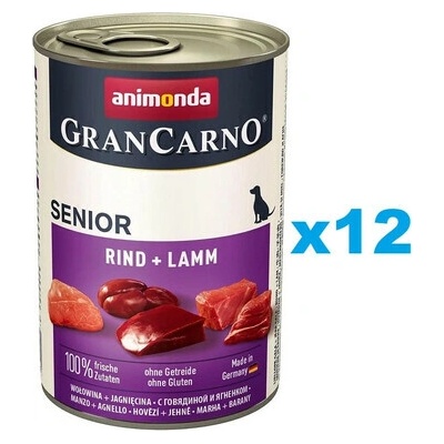 Animonda Gran Carno Senior jahňacie a teľacie 12 x 400 g