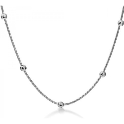 Prošperk Stříbrný řetízek ocelový s kuličkami S0880