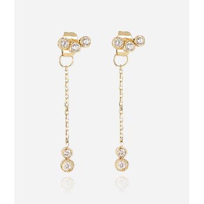 ZAG Bijoux Oceľové visiace náušnice zdobené zirkónmi SEX27692-01WHT