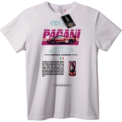 NOONEBRAND Тениска Pagani за Автомобилни Ентусиасти - 2XL, Black