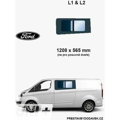 Boční levé posuvné okno - Ford Transit Custom V362